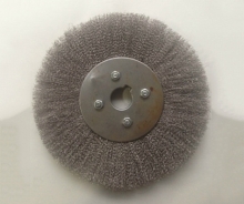 平型钢丝轮 机用磨料丝刷辊 工业制品表面去毛刺抛光处理
