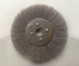 平型钢丝轮 机用磨料丝刷辊 工业制品表面去毛刺抛光处理